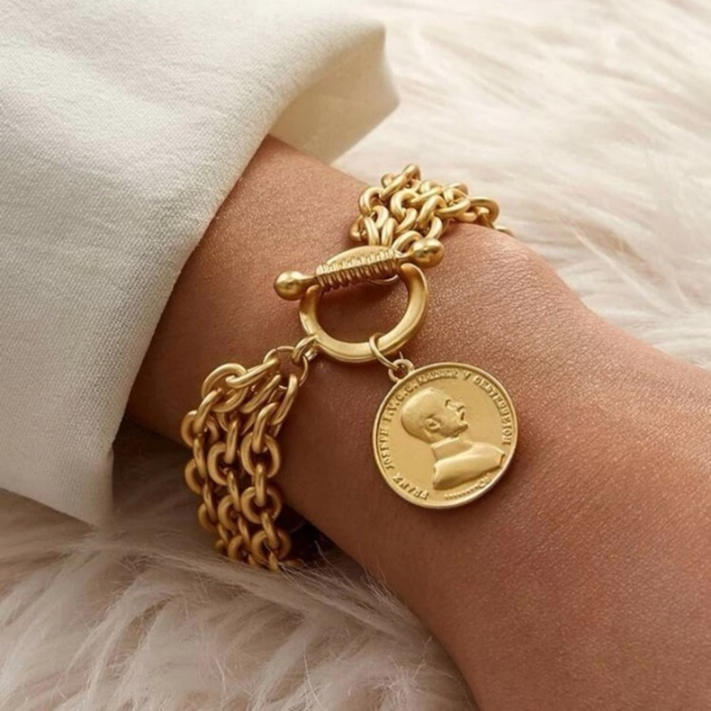 Gold Coin Bracelet